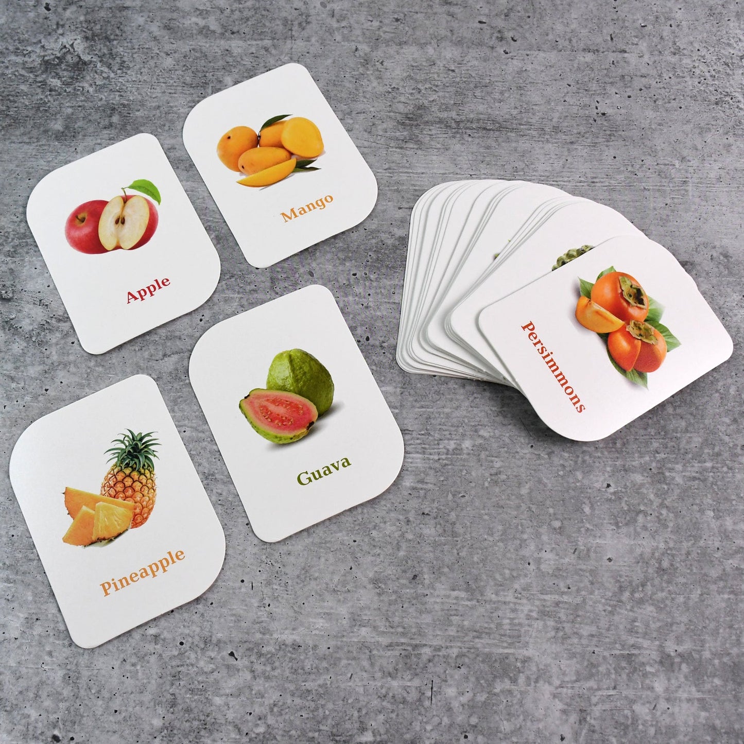 32-Piece Fruit Flashcards for Kids