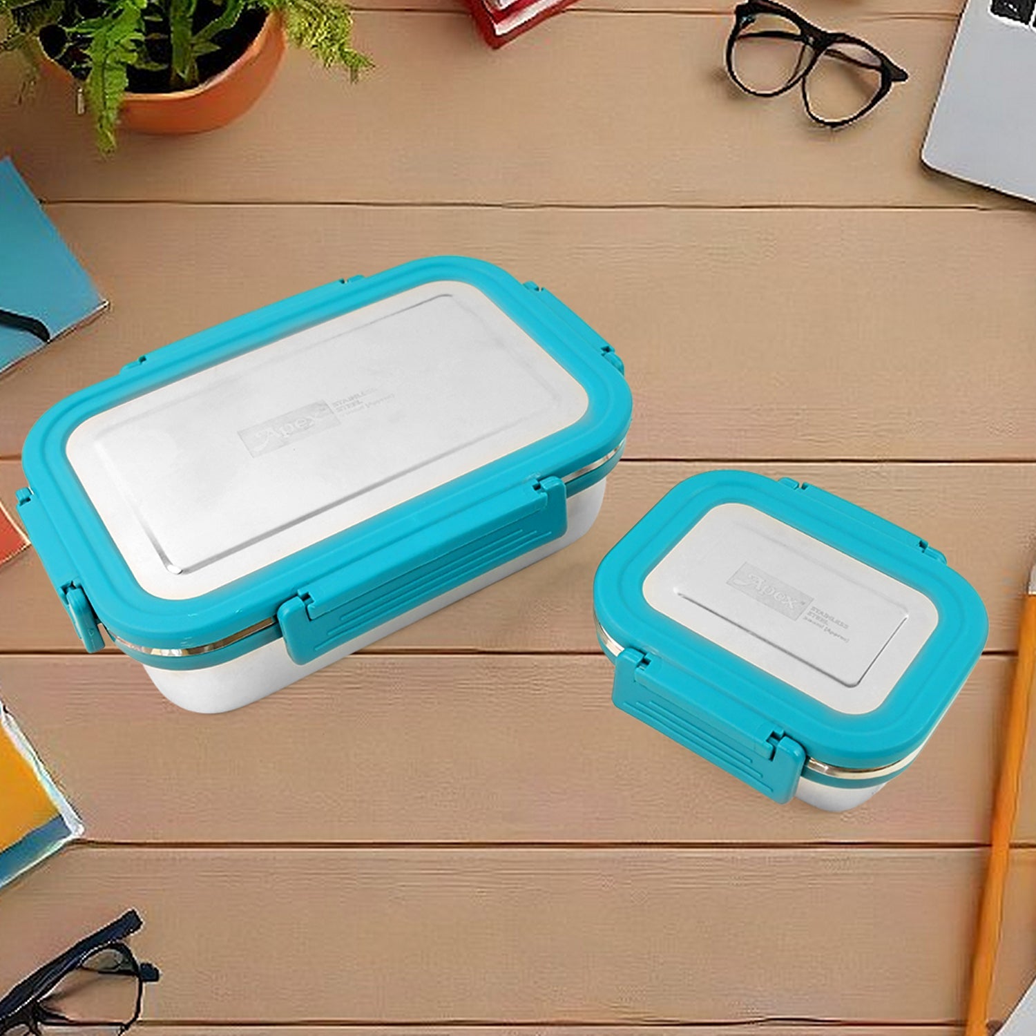 Jerry 2 Pc Stainless Steel Lunch Box