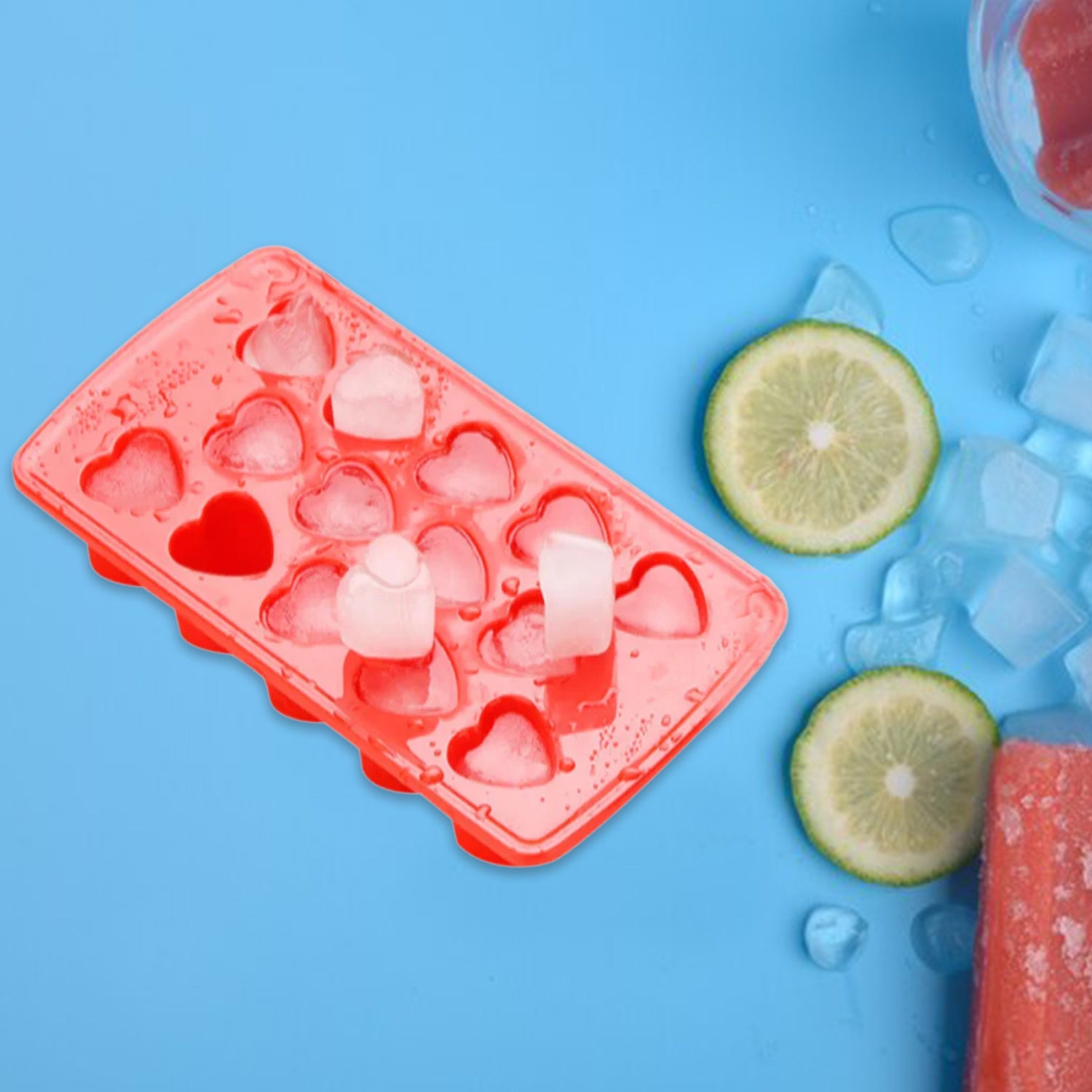 4-Piece Flexible Ice Cube Tray Set