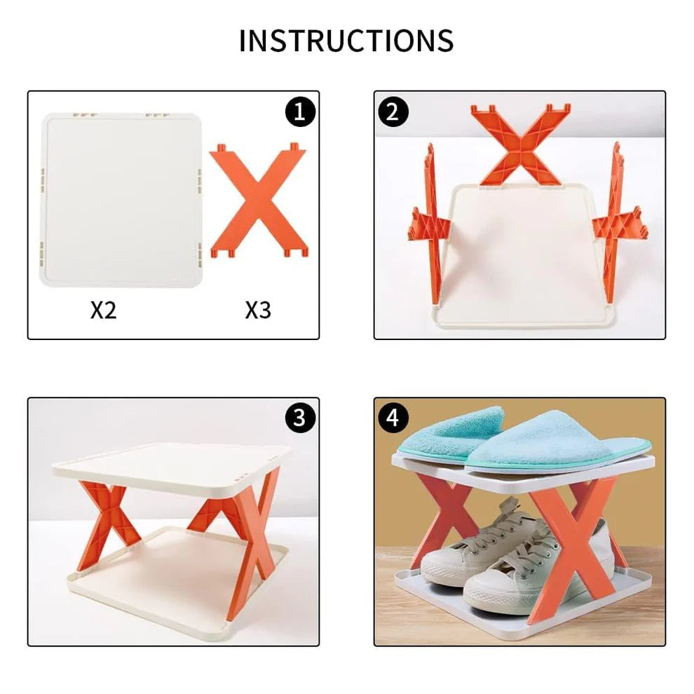 6 layer foldable shoe rack