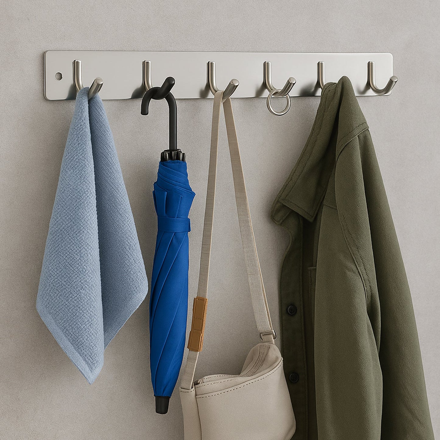 Wall Mounted Coat 6 Hook Rack (32x3 )