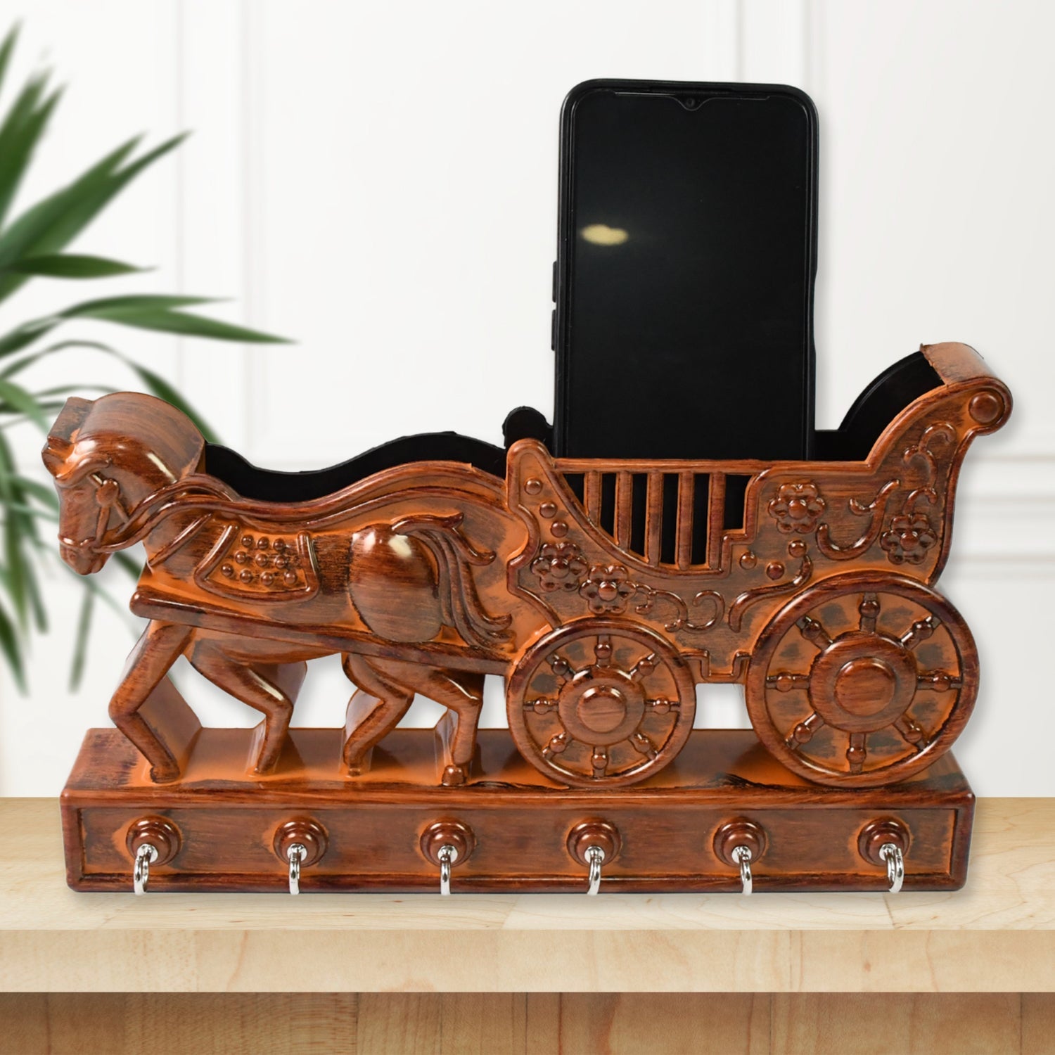 Plastic Rath Design 6 Hook Key Holder