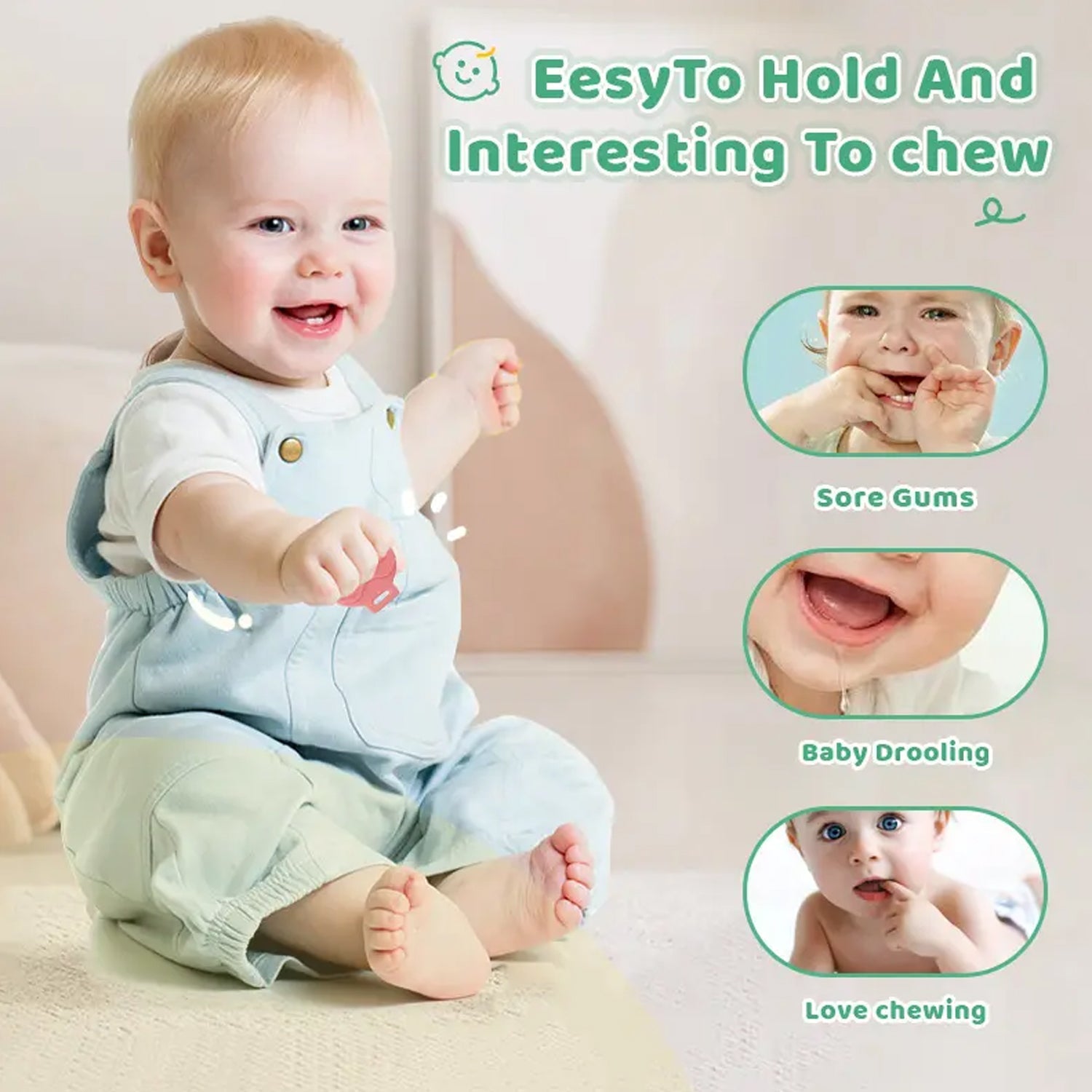 Silicone Baby Teether Pack