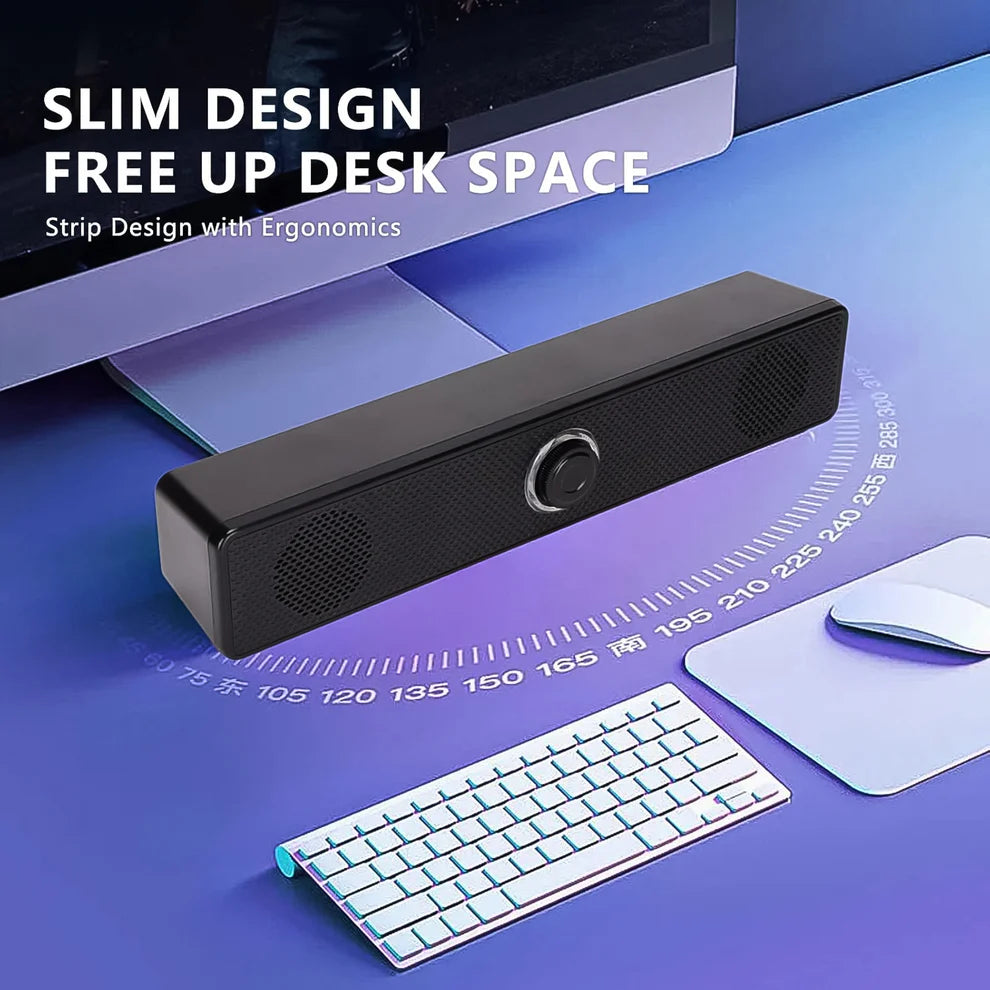 Wired usb computer soundbar speaker