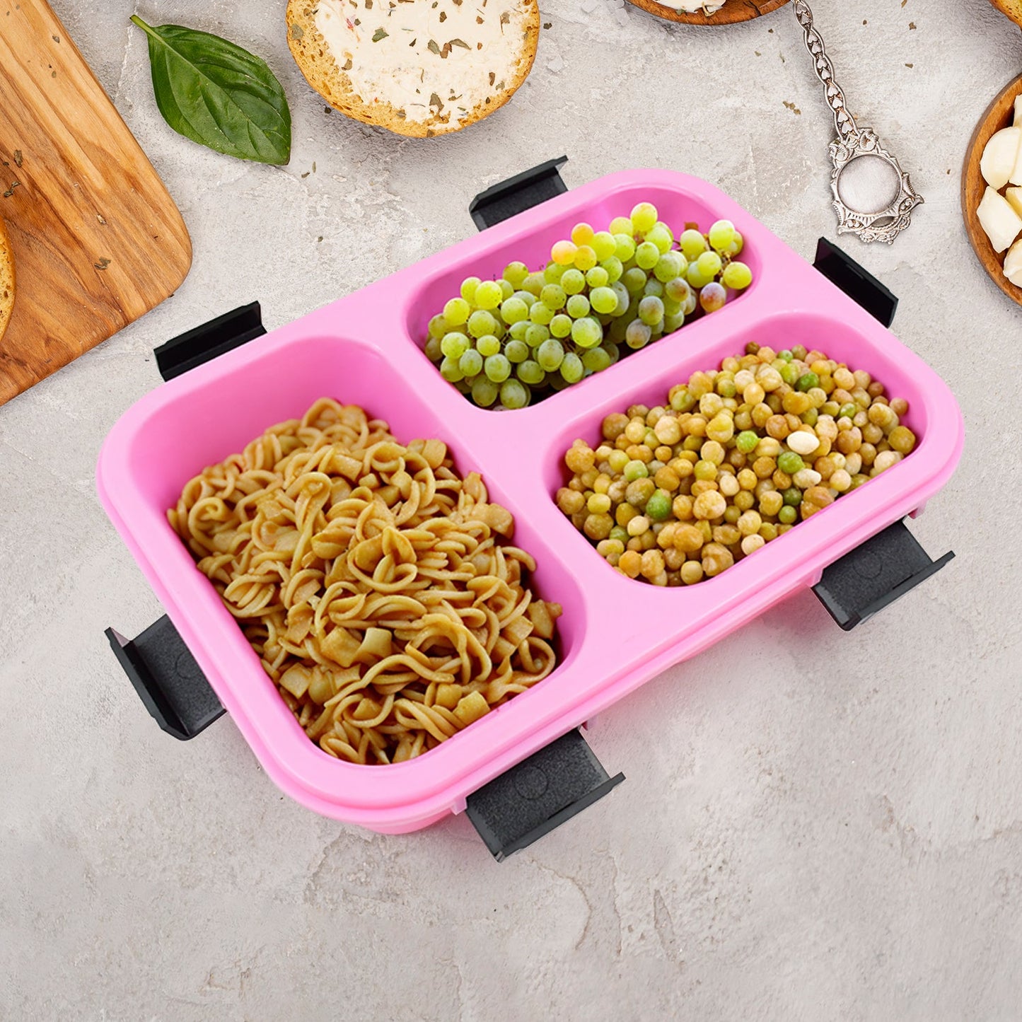 Leak-Proof 3-Compartment Lunch Box