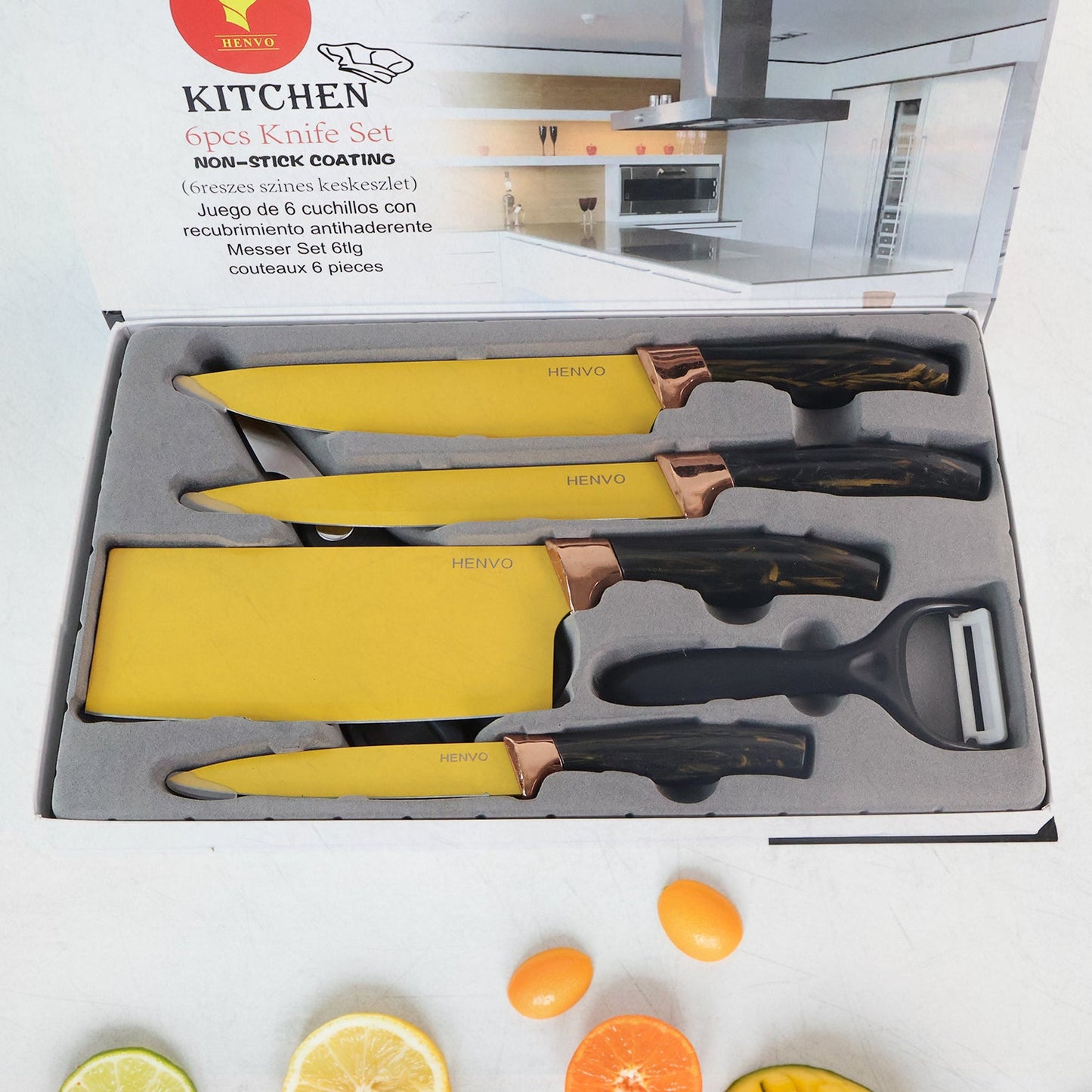 6 Pcs Kitchen Knife Set
