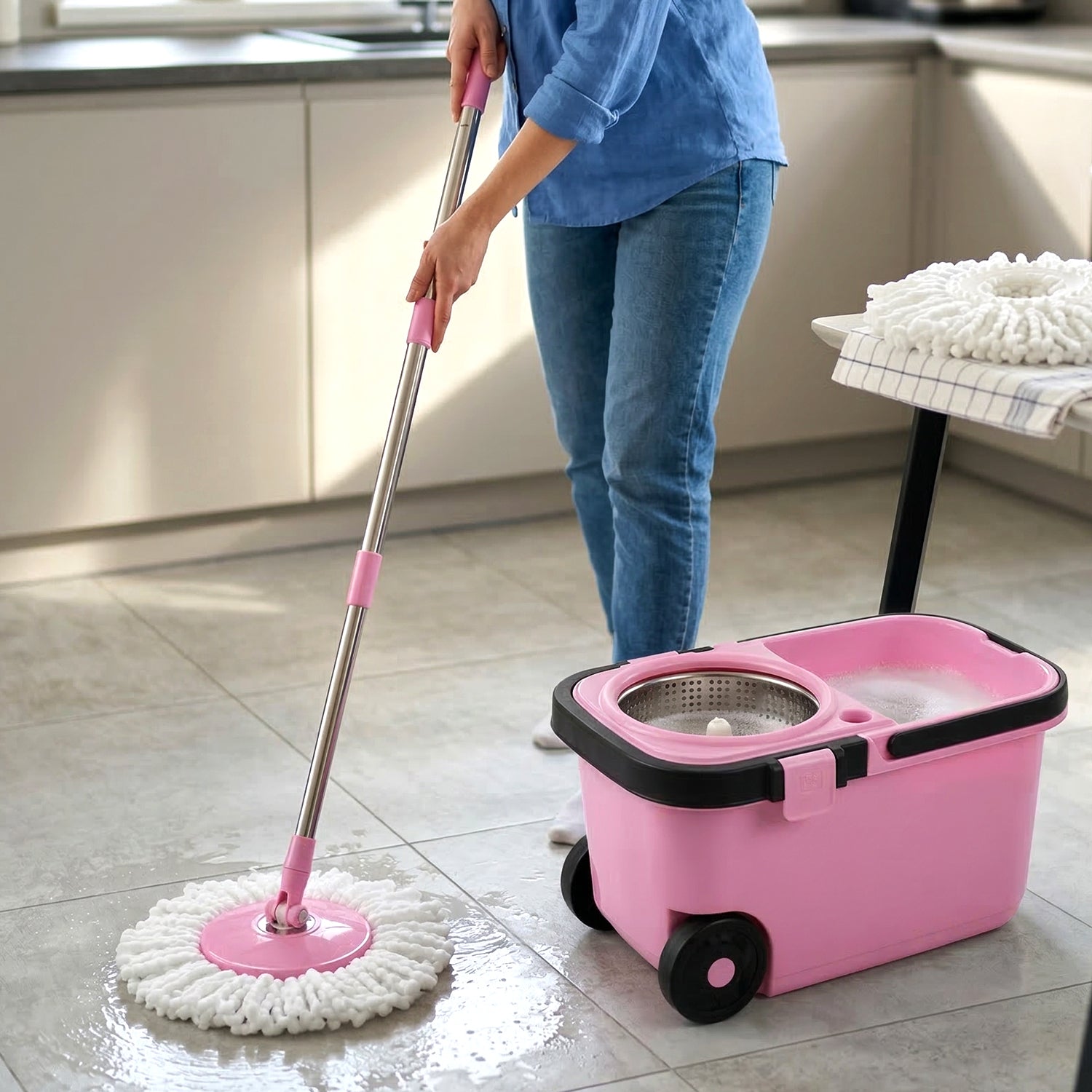 Quick Spin Mop with Big Bucket