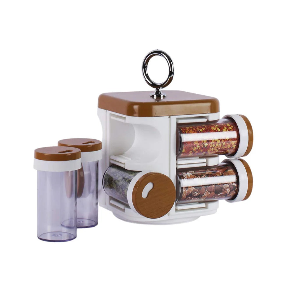 8-jar revolving spice rack