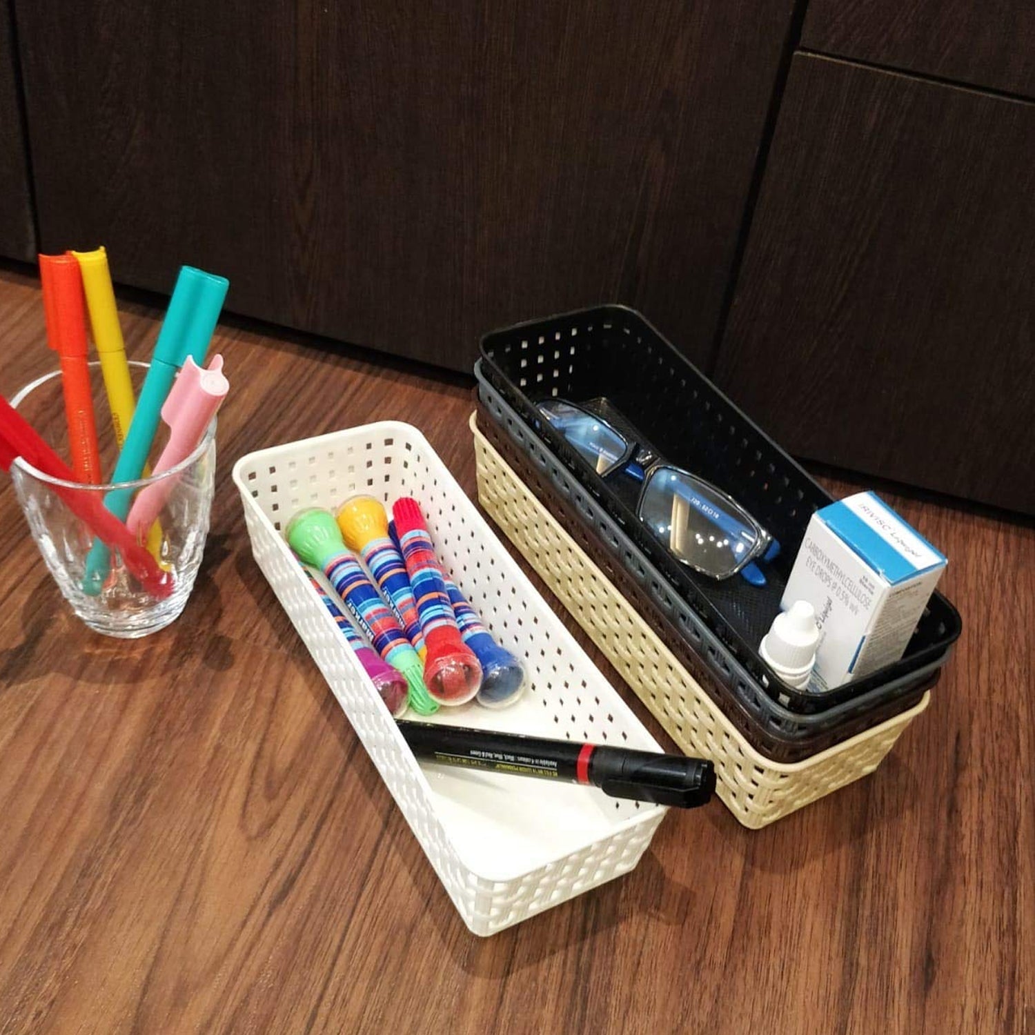 Plastic Multipurpose Desk Organizer (6 Pcs Set)