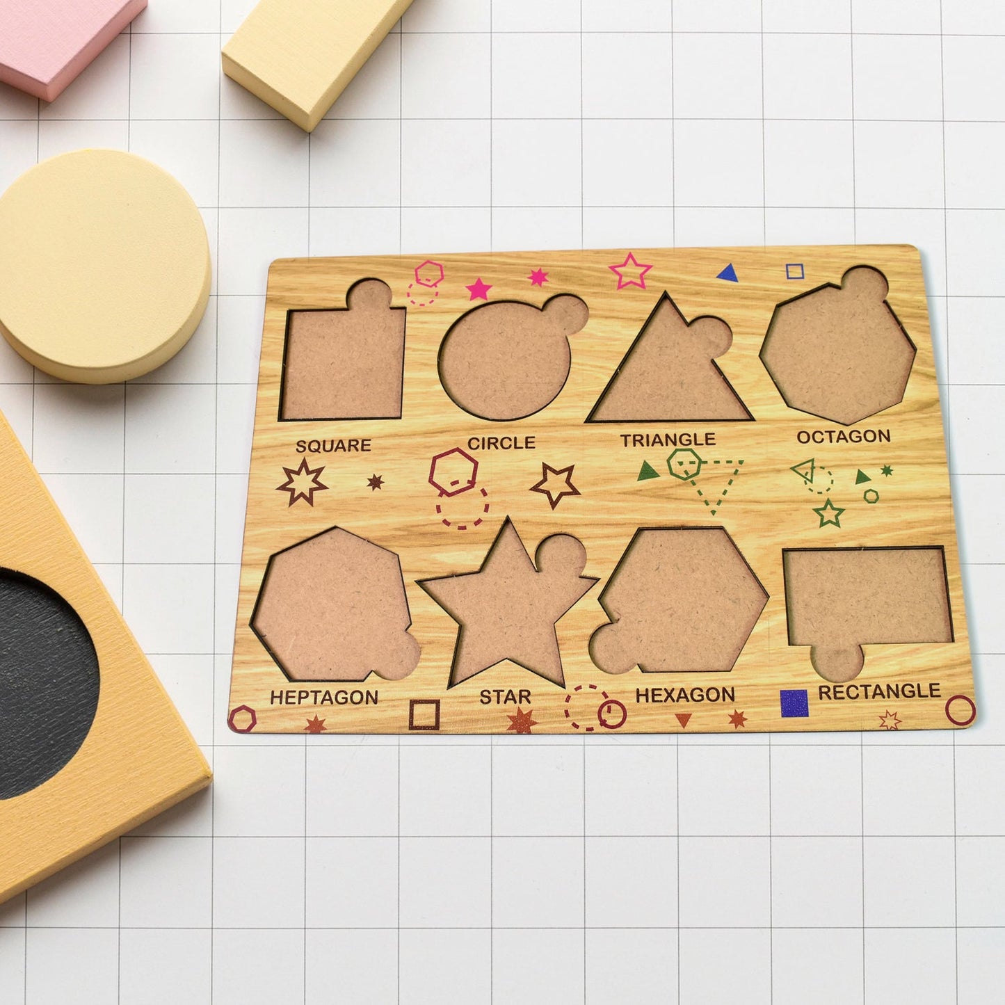 Wooden Triangle Puzzle Board