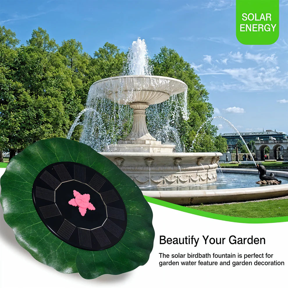 Solar floating lotus fountain pump