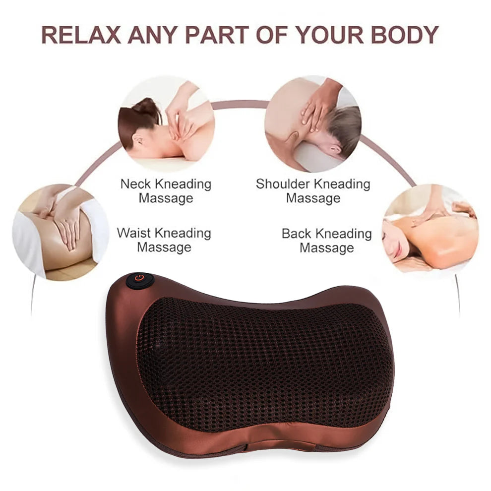 Massage pillow with heat