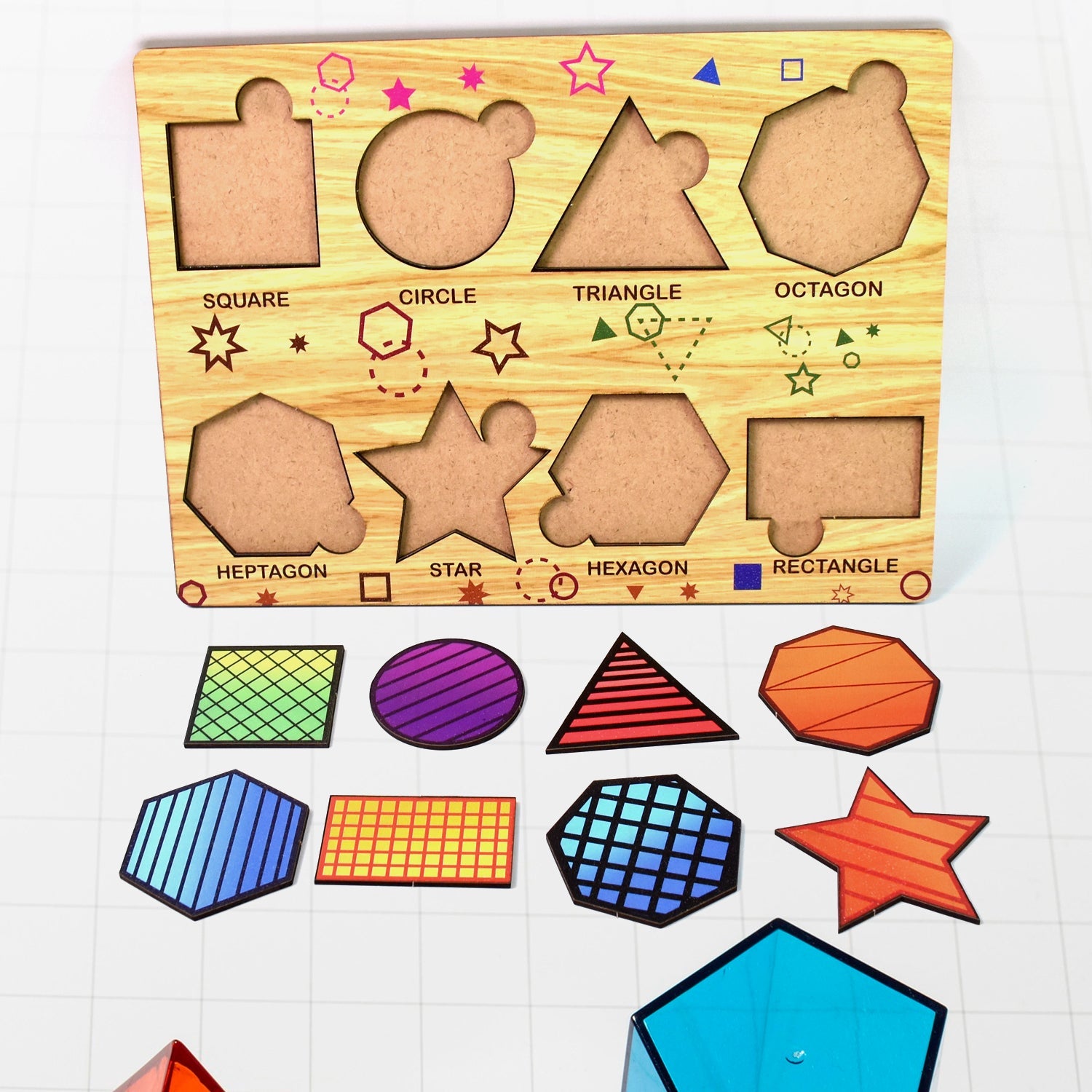 Wooden Triangle Puzzle Board