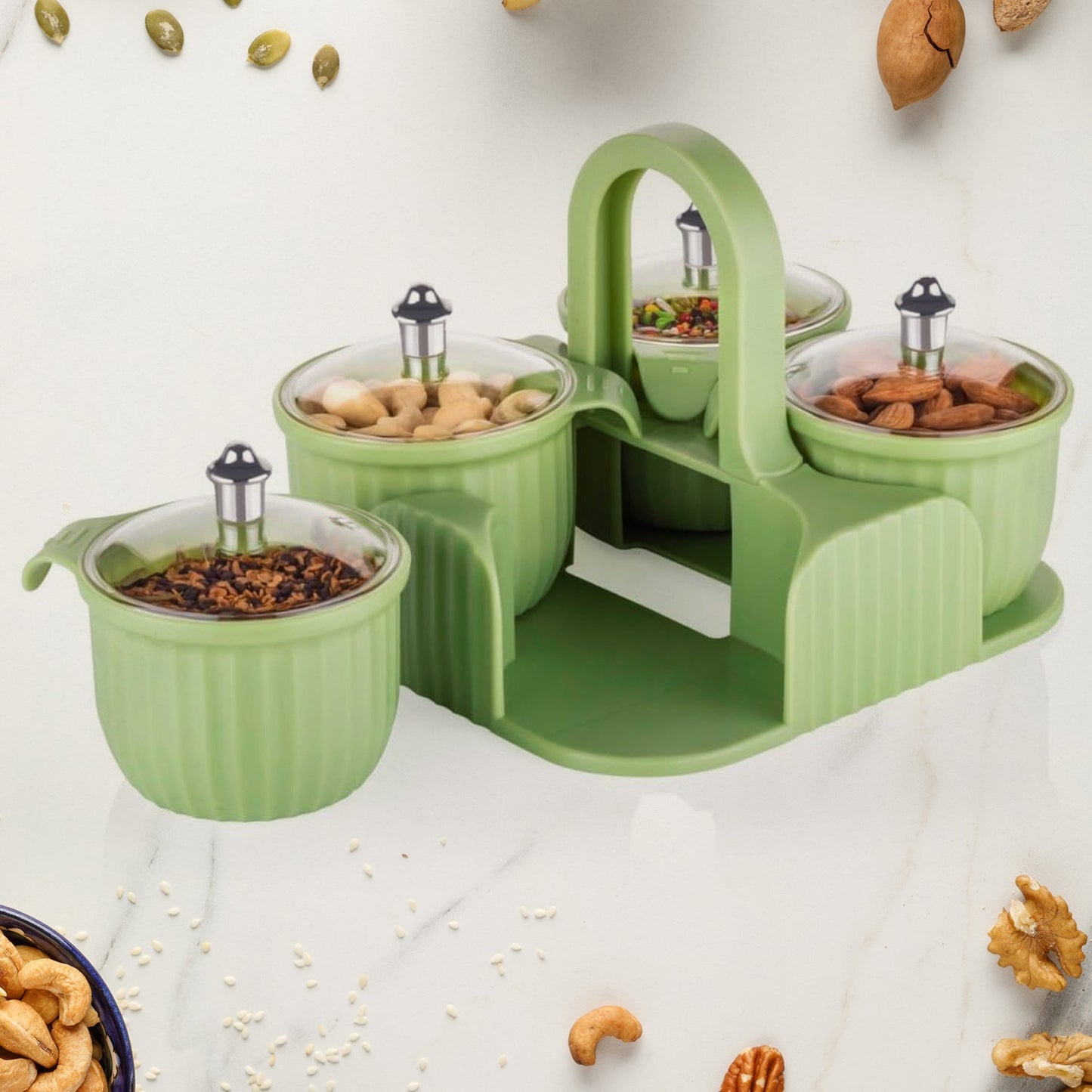 Multipurpose Dryfruit Jar Set (4 Pc Set)