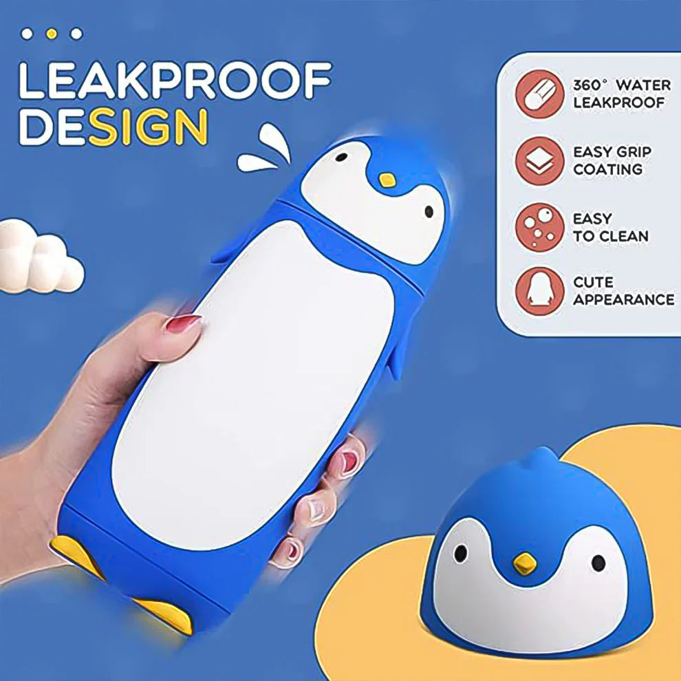 Penguin cartoon water bottle