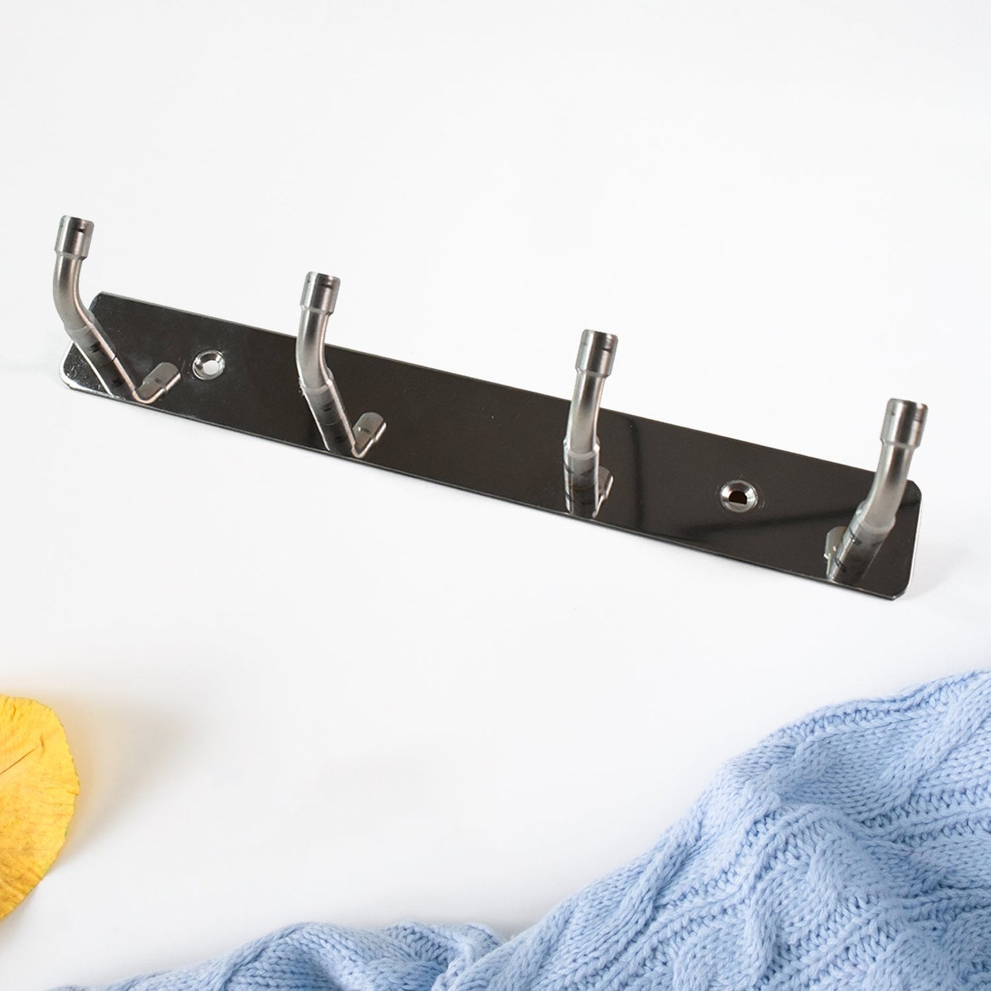 Stainless Steel 4 Hook Rack (20x3)