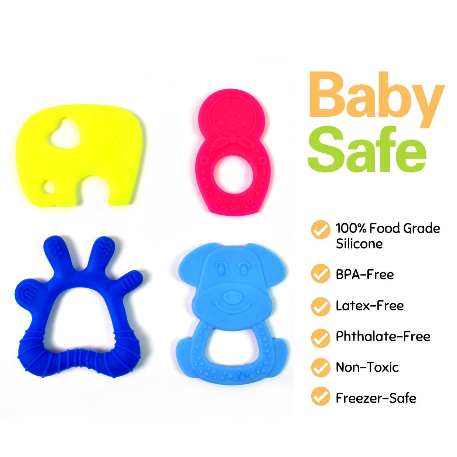 Silicone Baby Teether Pack