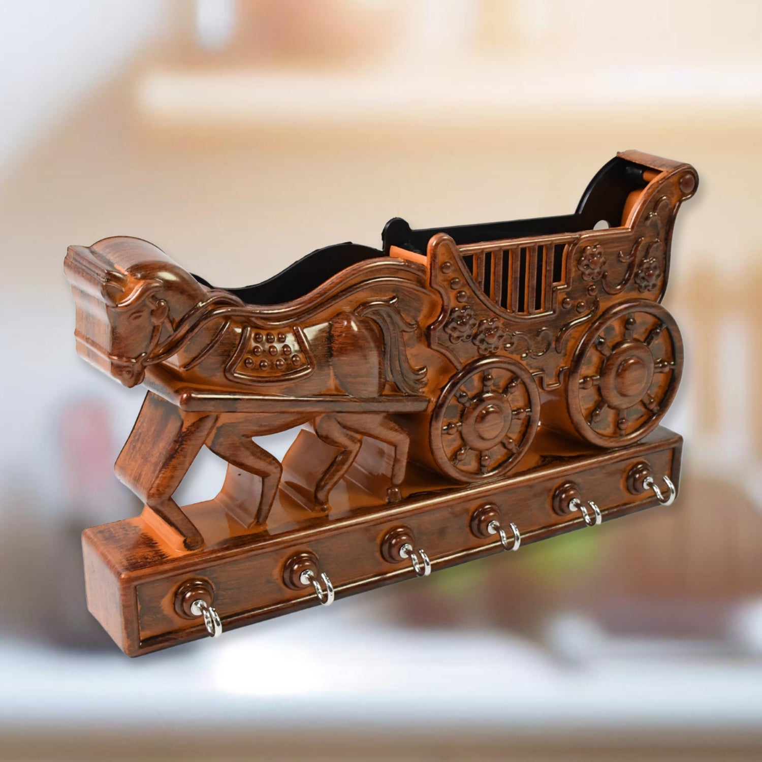 Plastic Rath Design 6 Hook Key Holder