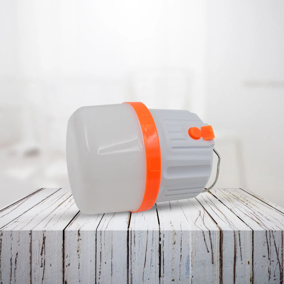 Solar rechargeable led camping light