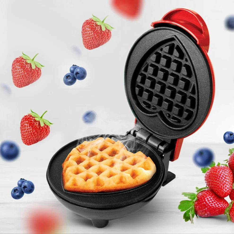 Mini non-stick waffle maker