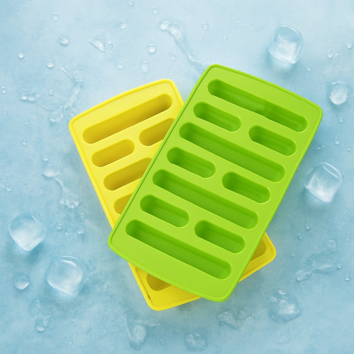 4-Piece Flexible Ice Cube Tray Set
