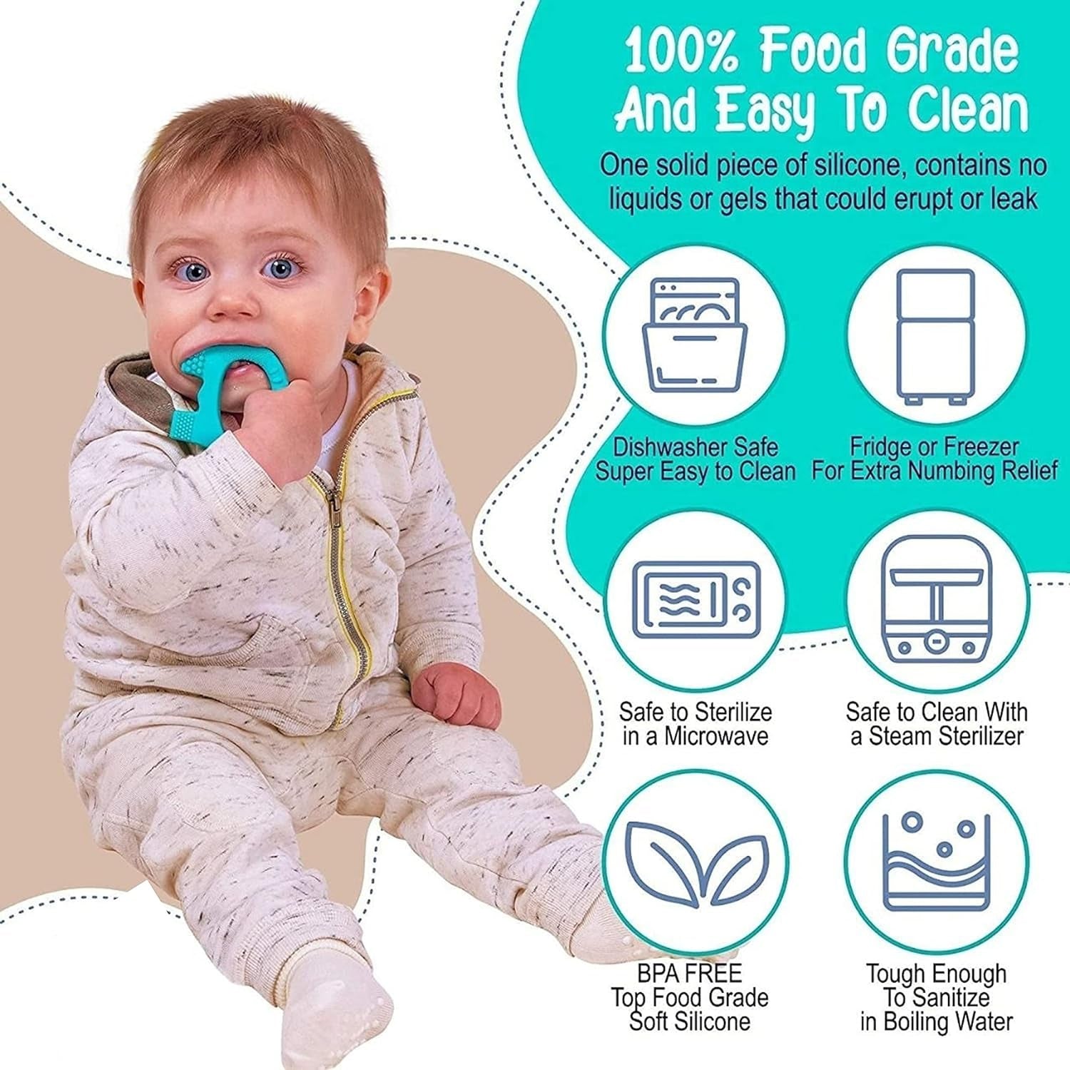 Silicone Baby Teether Pack