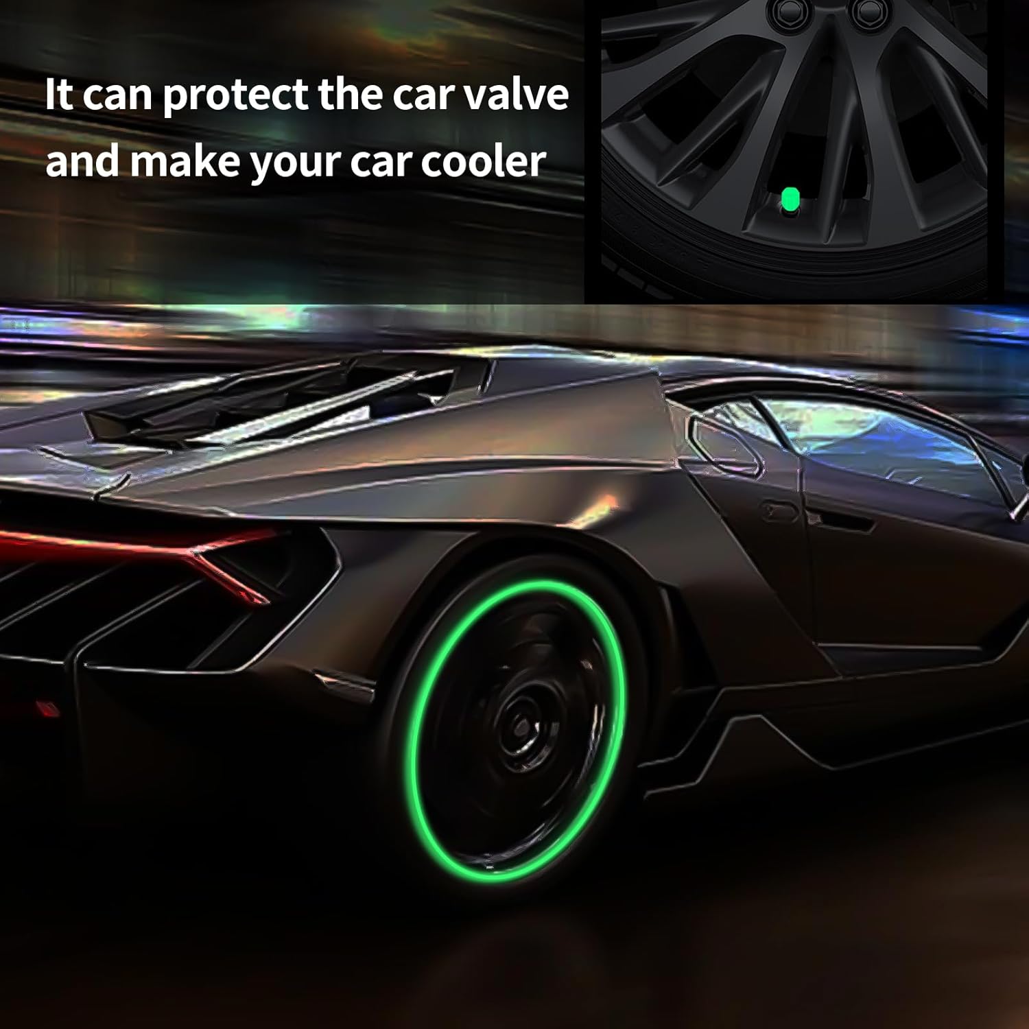 Glow Tire Valve Caps