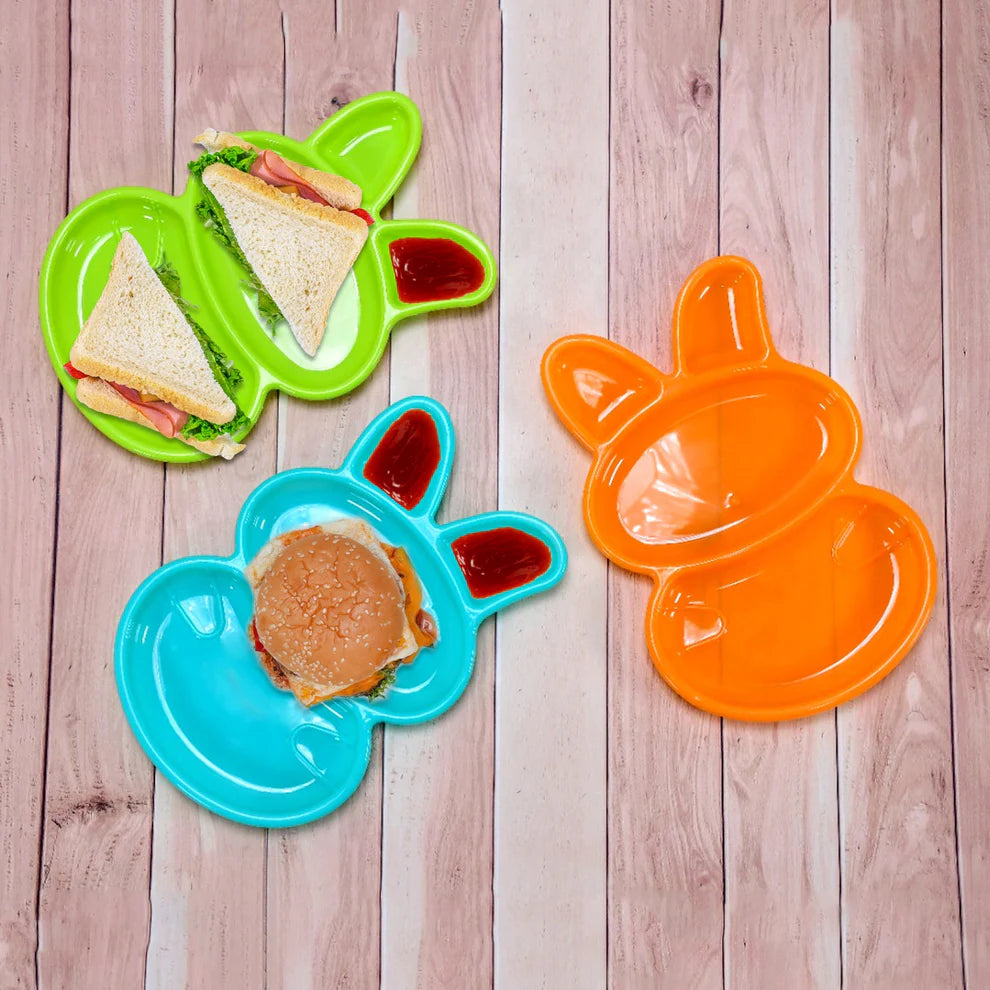 Best rabbit shape kids dish set – 6 pcs - feeding plates | 2025 | fast shipping