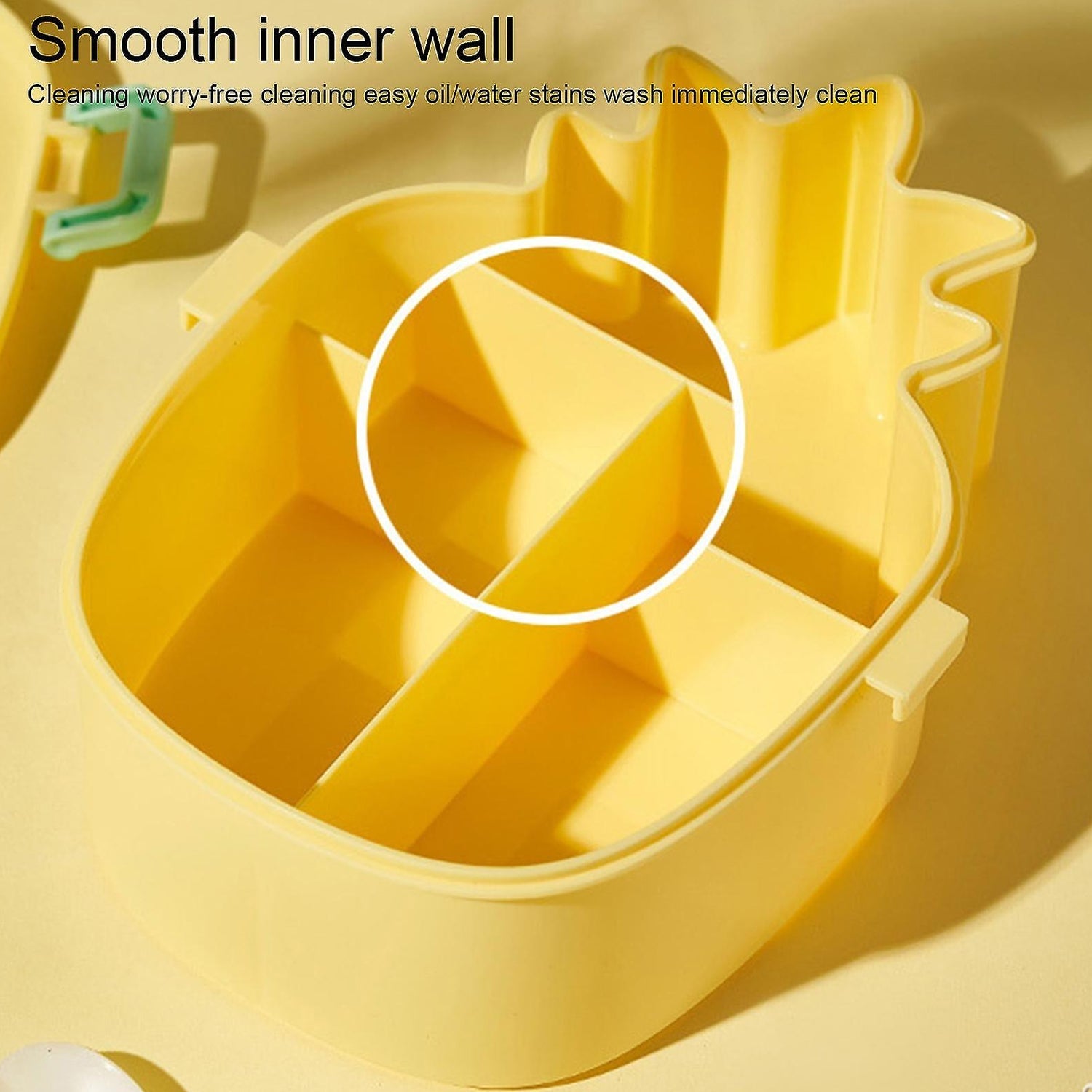 Kids Pineapple Shaped Lunch Box With Spoon-Fork