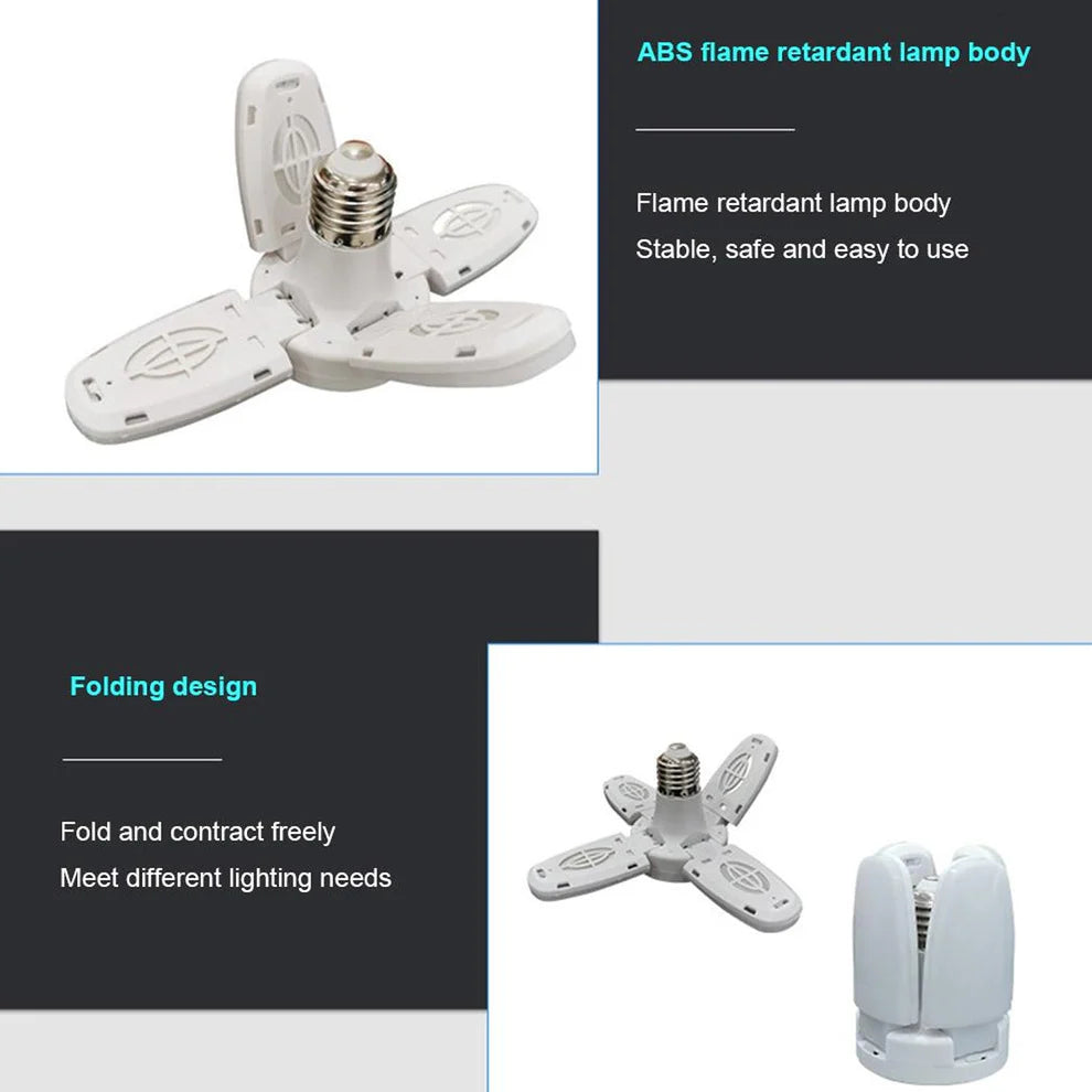 Foldable fan blade led bulb – 28w