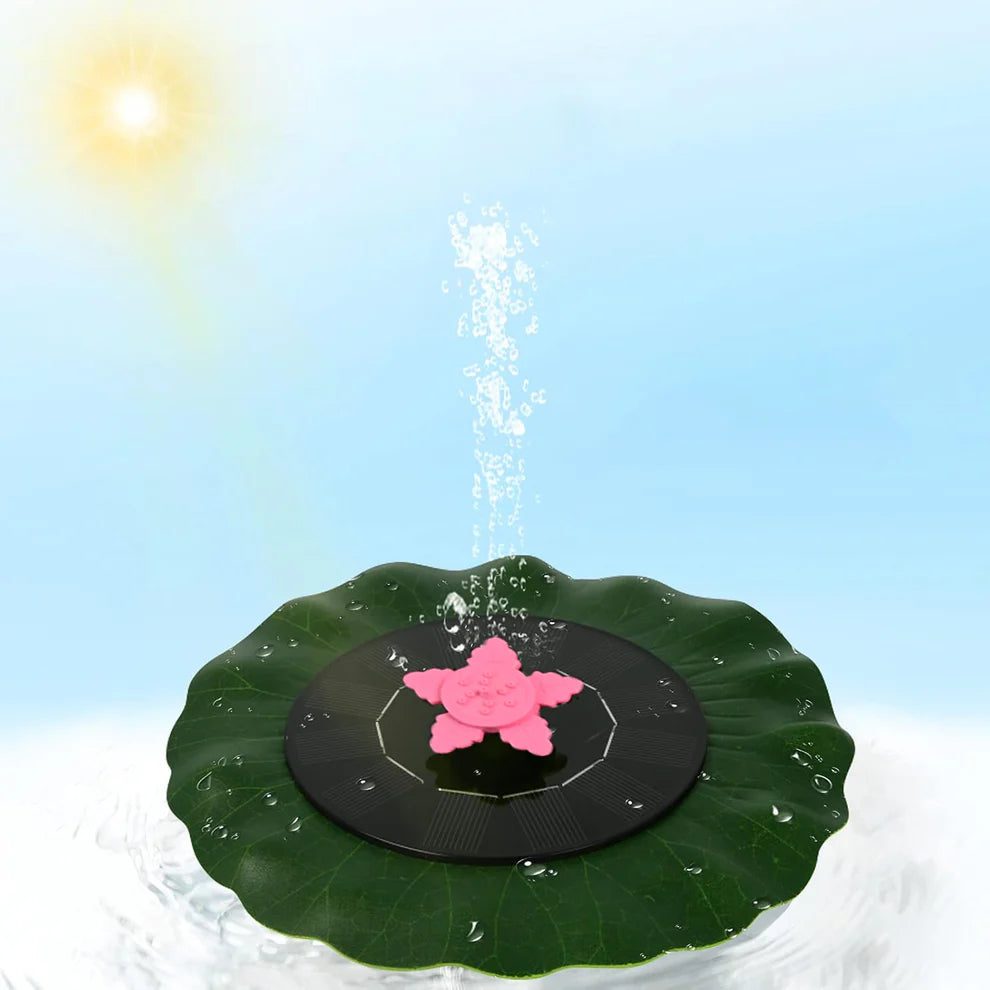 Solar floating lotus fountain pump