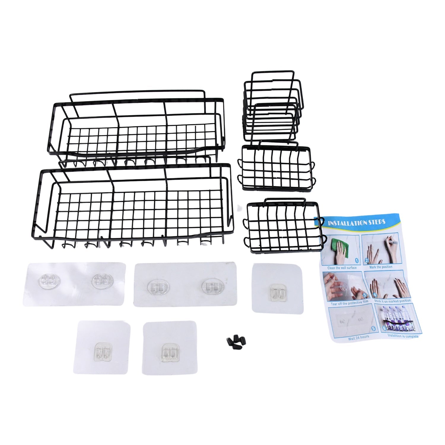 No-Drill Shower Shelf Combo