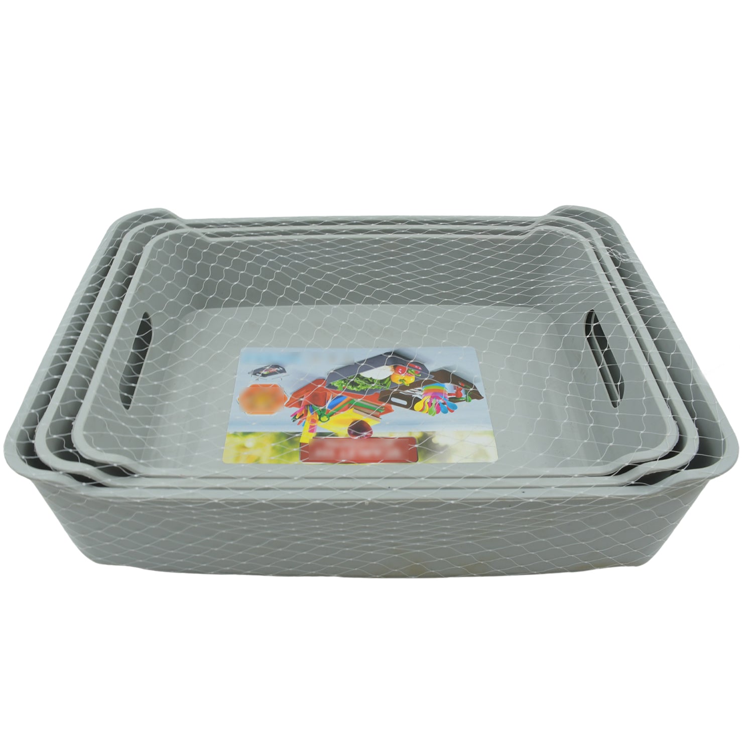 Multipurpose scarlet tray 3pcs