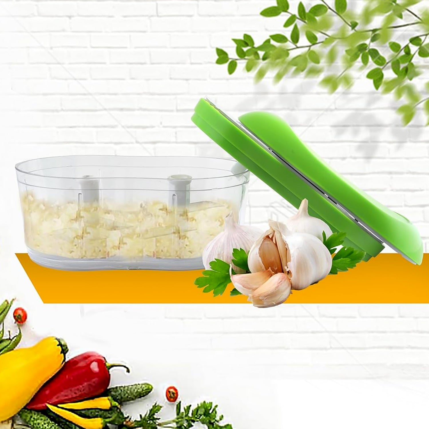 Manual Hand Push Garlic Cutter