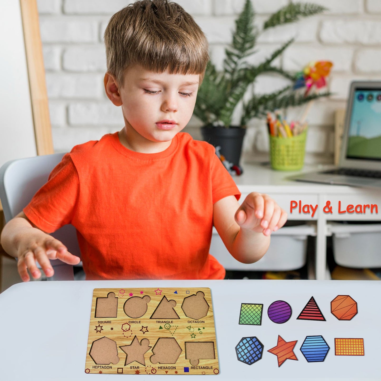 Wooden Triangle Puzzle Board