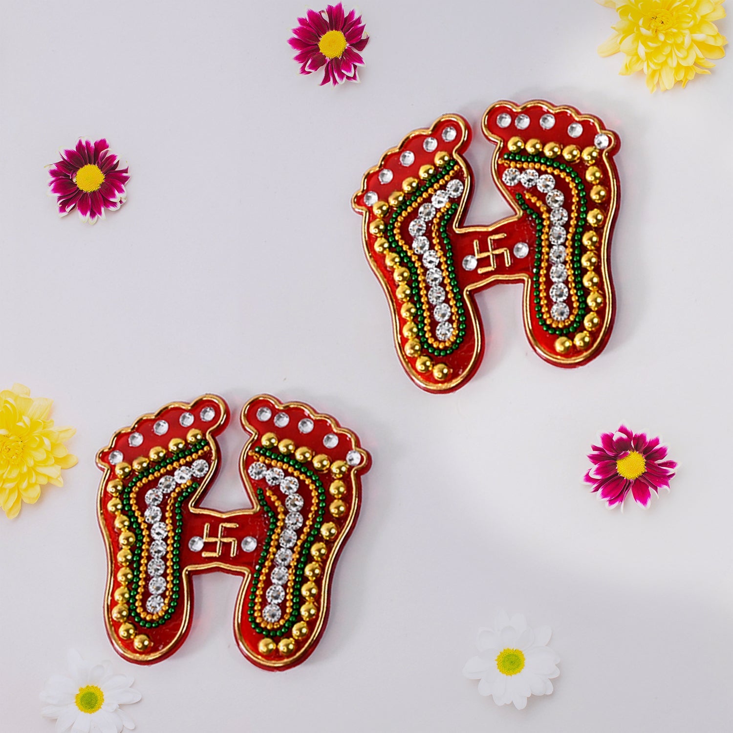 Laxmi Charan Paduka Sticker – 2 Pc