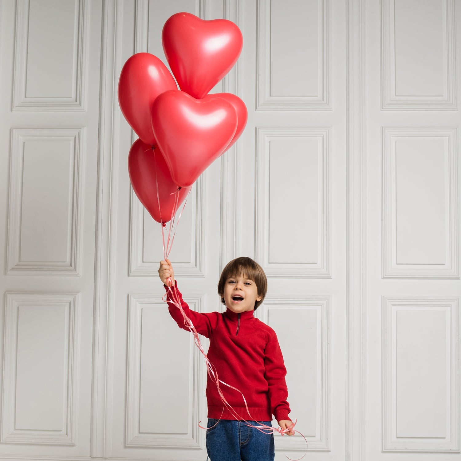 Heart Shaped Rainbow Latex Balloons (20 Pcs Set)