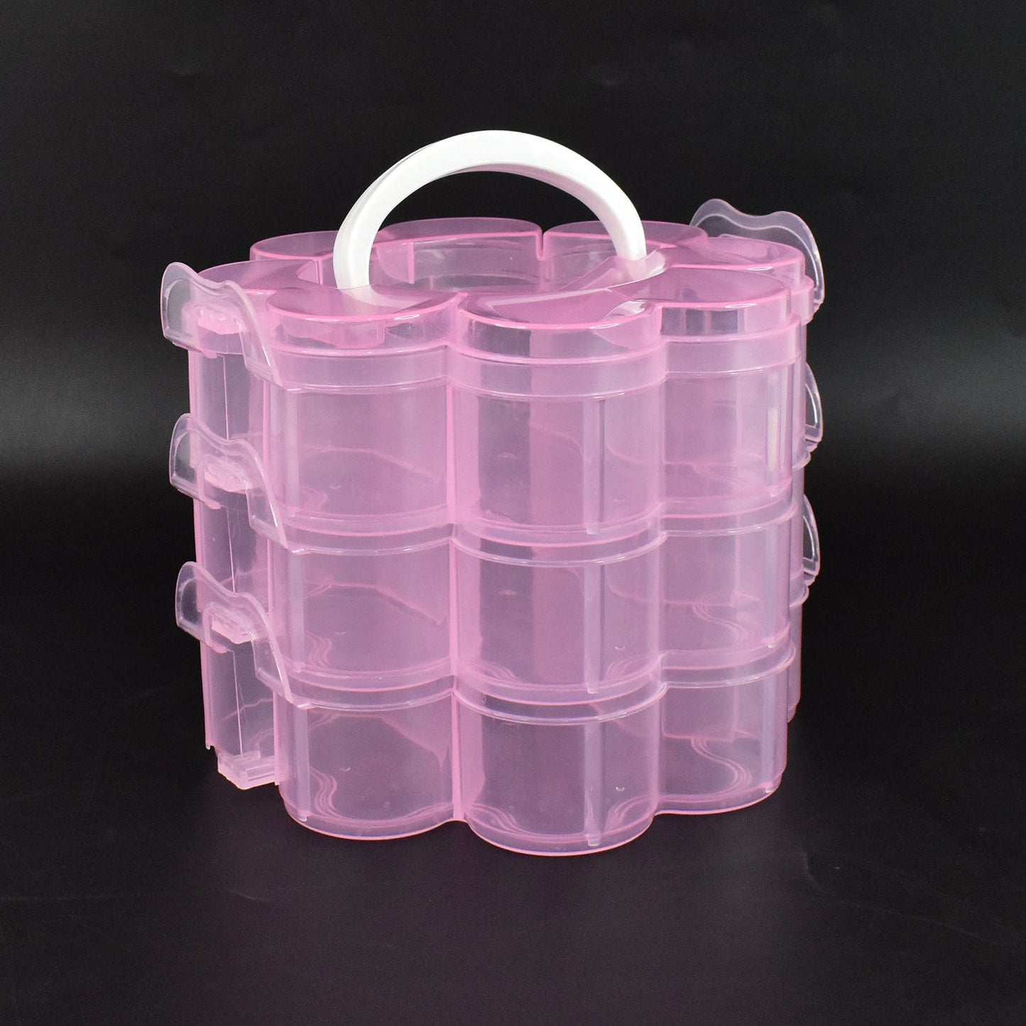 Flower-Shaped 3-Layer Organizer Box