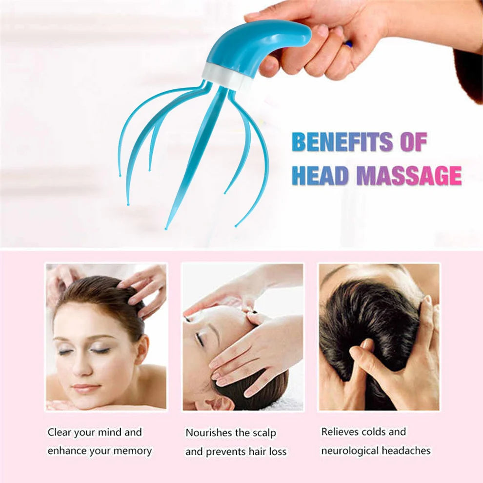 Portable head scalp massager