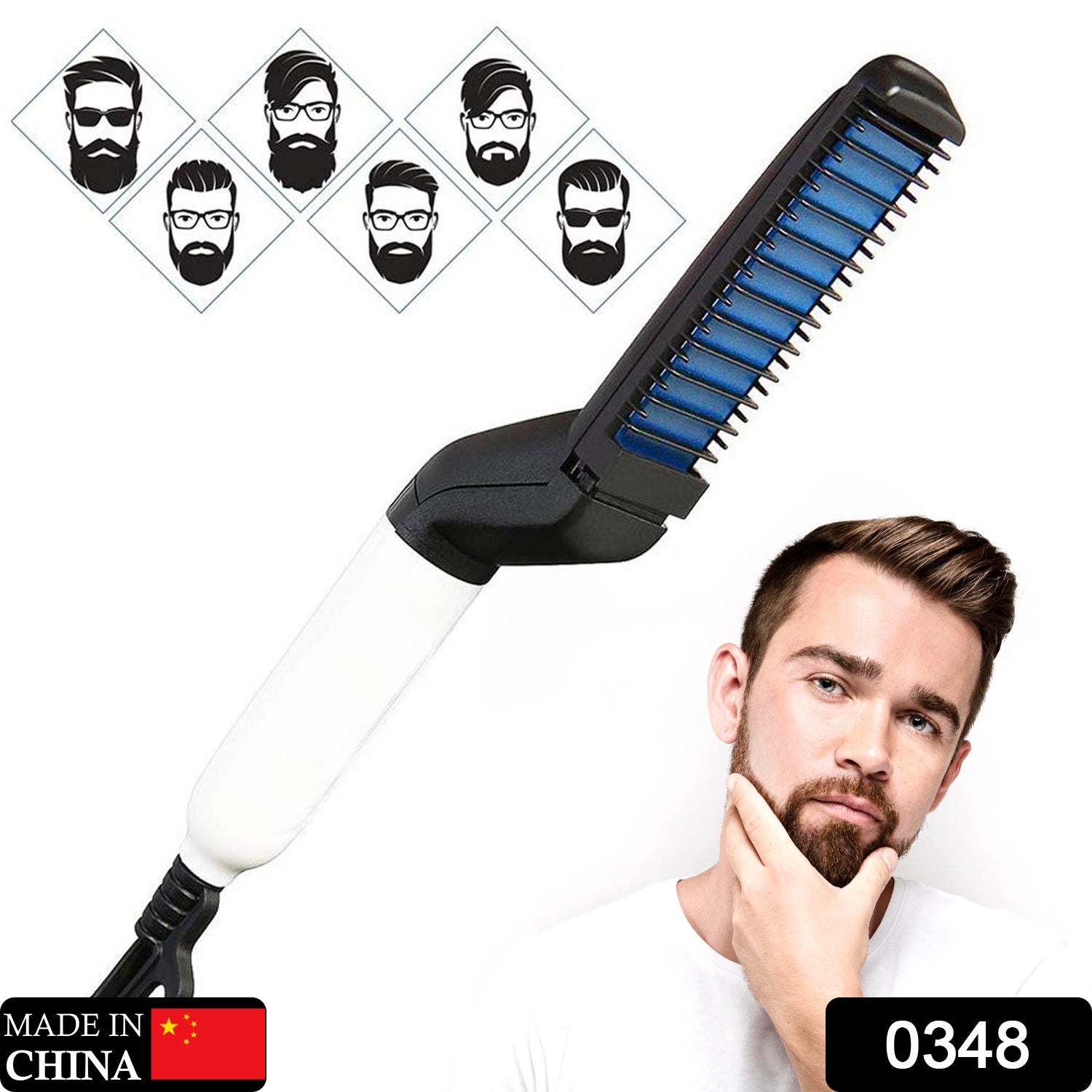 Mens Beard And Hair Curling Straightener