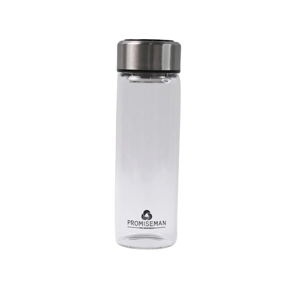 500ml glass water bottle with steel lid
