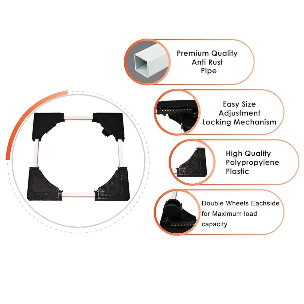 Heavy-duty adjustable appliance stand – 50x50 cm