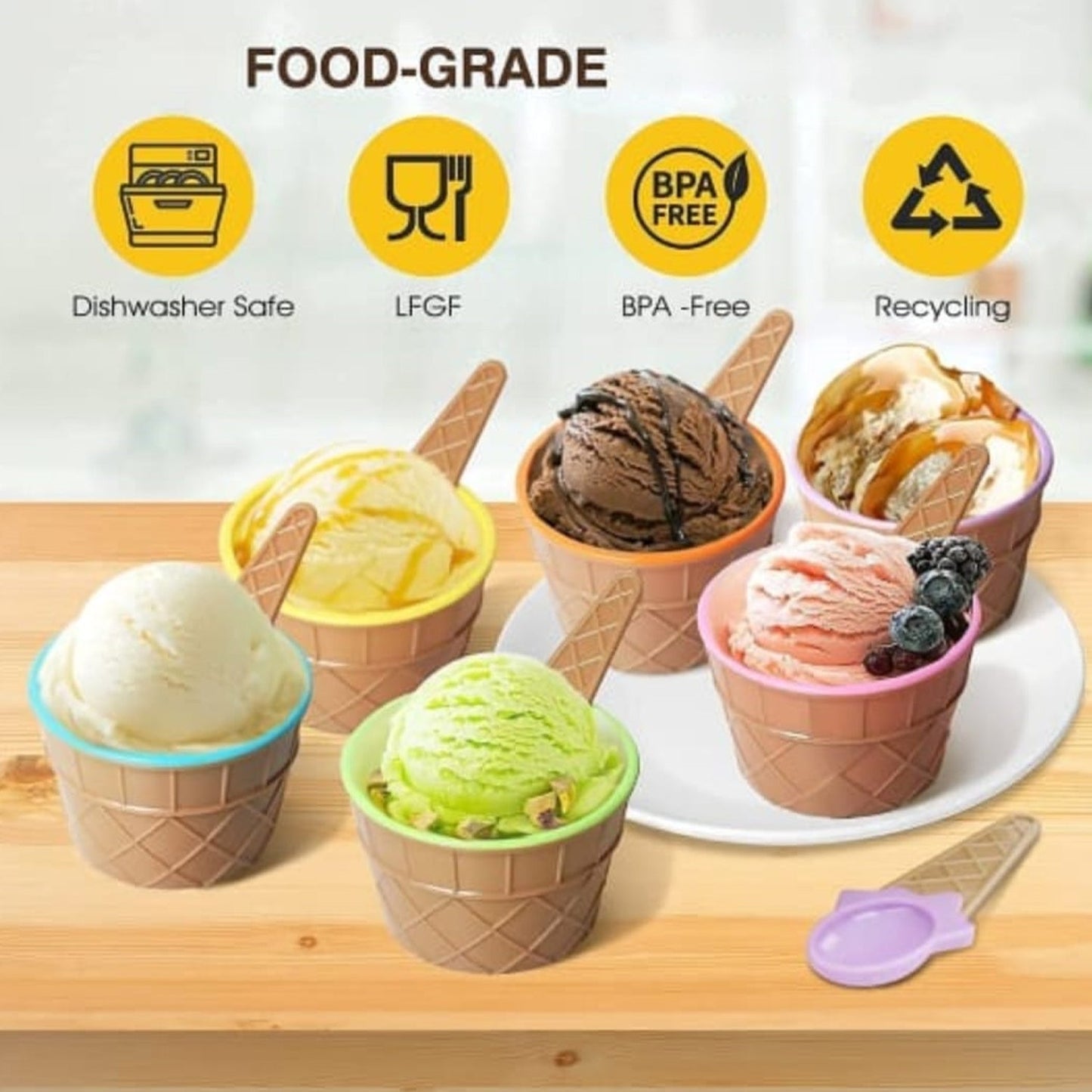 Ice Cream Bowl & Spoon Set