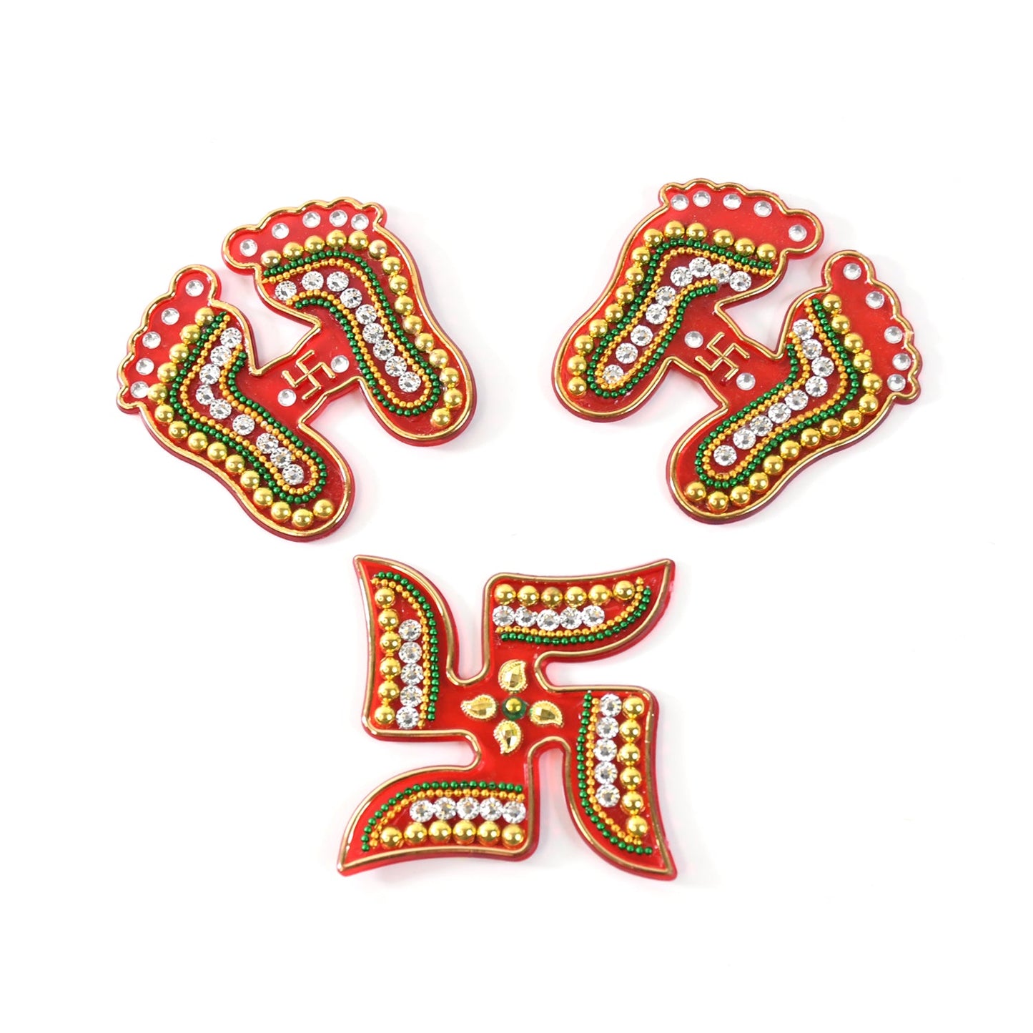 Laxmi Charan & Swastik Set – 3 Pc
