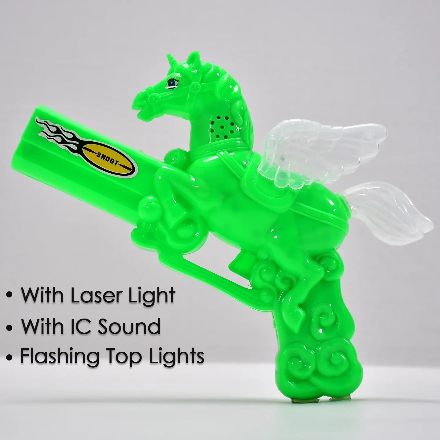 Musical laser light toy gun