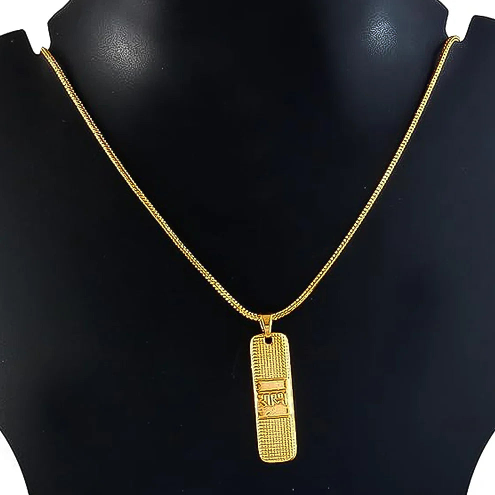 Gold-plated ram naam locket