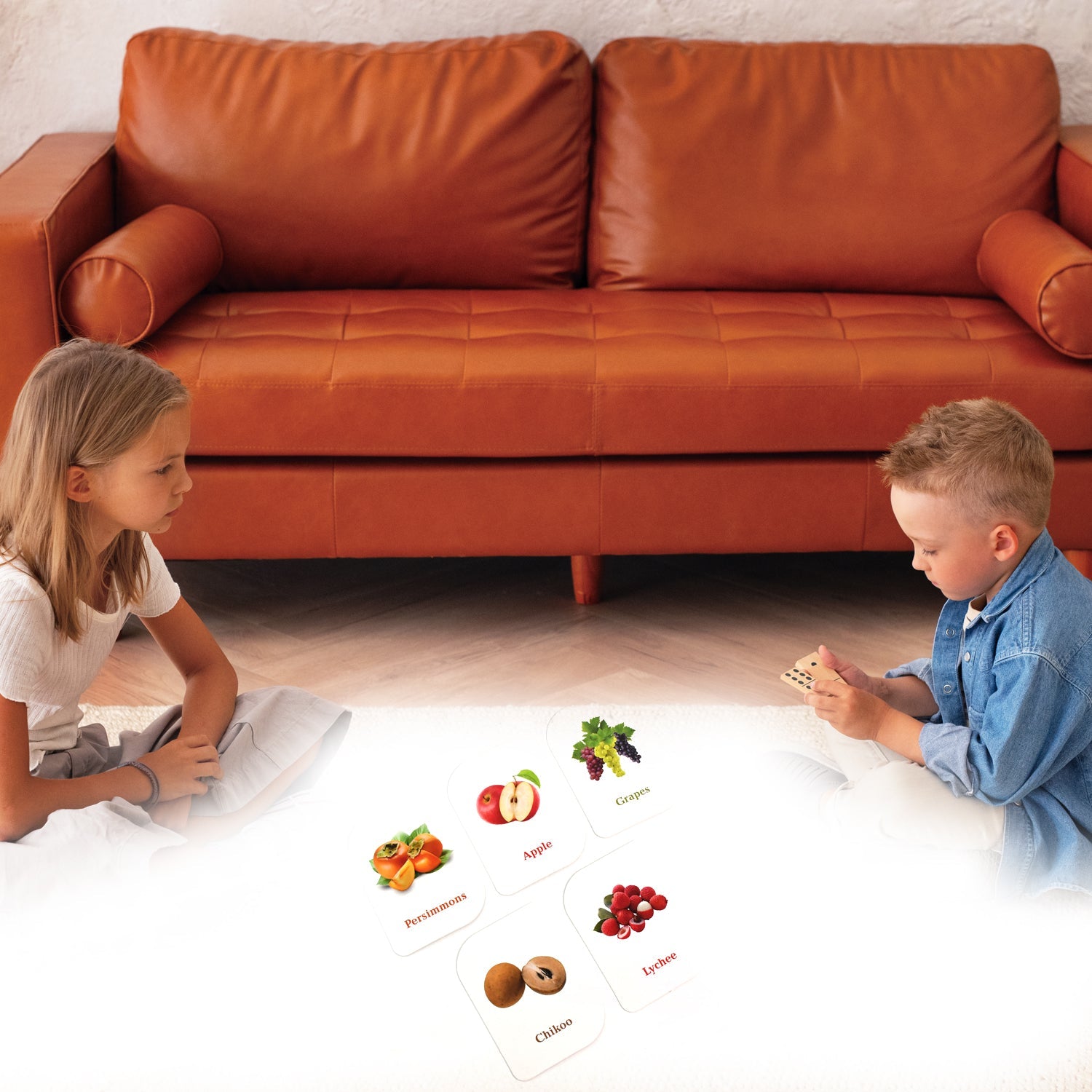 32-Piece Fruit Flashcards for Kids