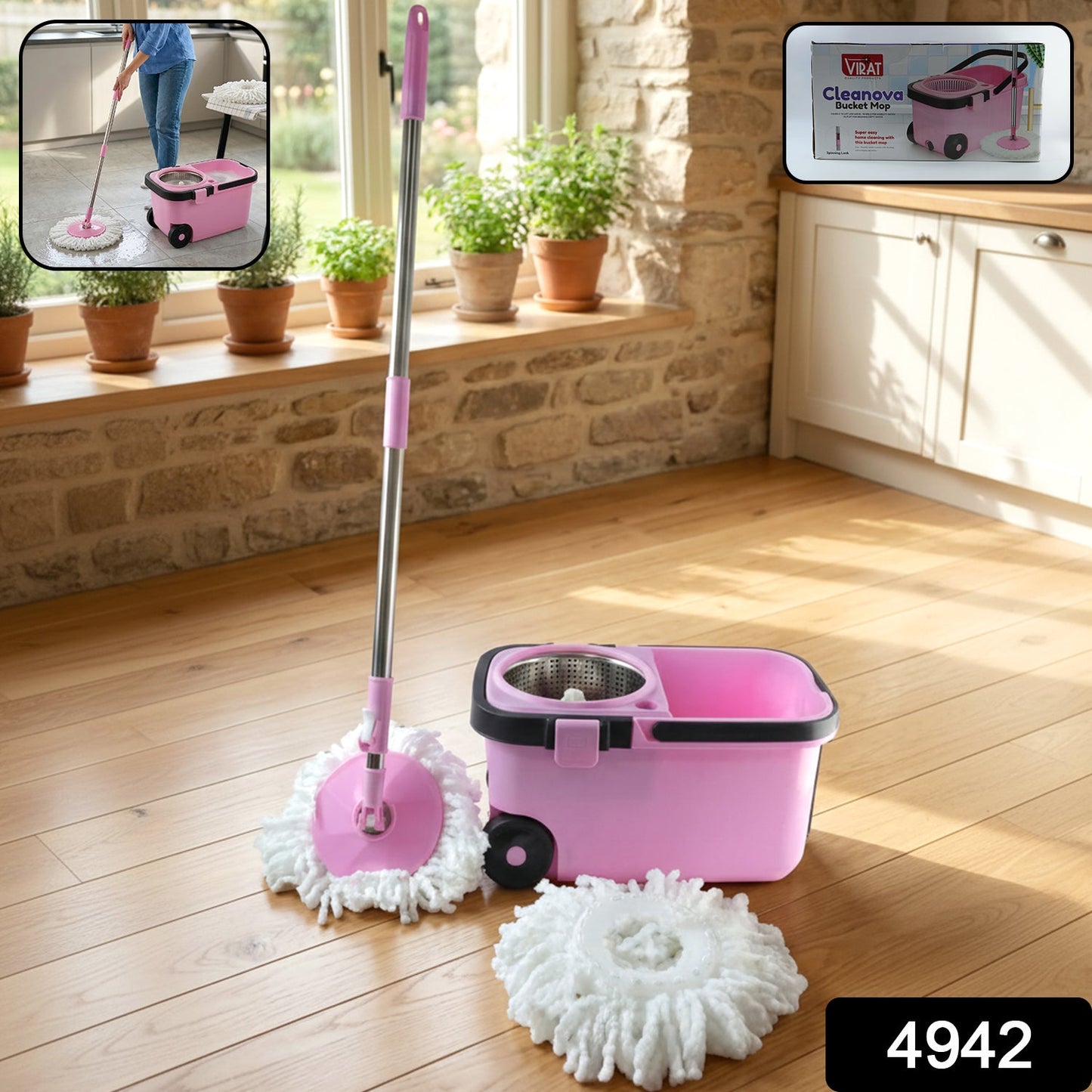 Quick Spin Mop with Big Bucket