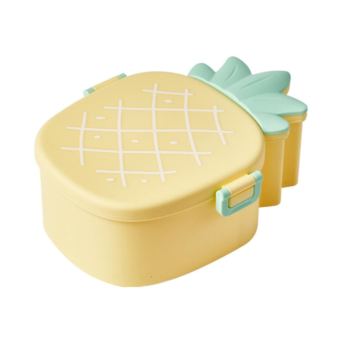 Kids Pineapple Shaped Lunch Box With Spoon-Fork