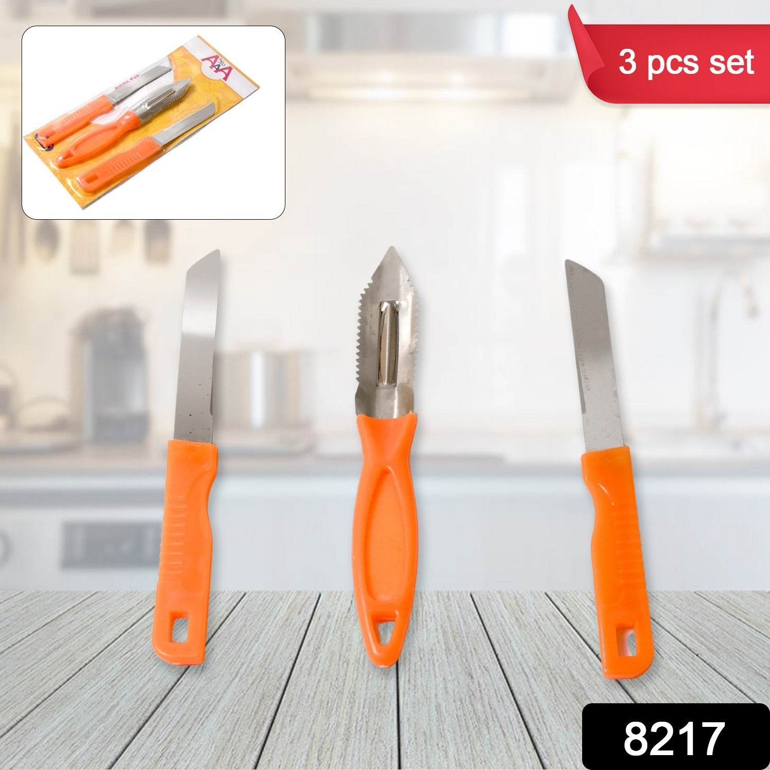 3-in-1 Stainless Steel Kitchen Knife Set
